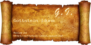 Gottstein Iduna névjegykártya